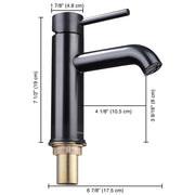 DIY Aquaterior Bathroom Lavatory Faucet Single Handle 7.5"H