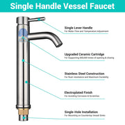 DIY Bathroom Vessel Faucet 1-Hole 12in.