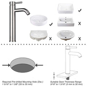 DIY Bathroom Vessel Faucet 1-Hole 12in.