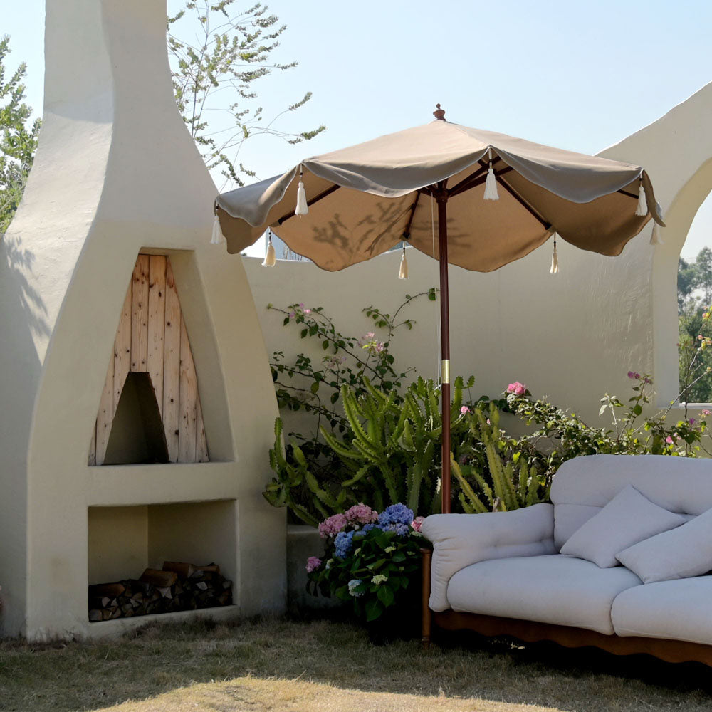 DIY 7 Foot Boho Wooden Patio Umbrella DIY 7 Foot Boho Wooden Patio Umbrella