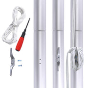 DIY Aluminum Sectional Flagpole Kit with US Flag(20/25/30FT Options)