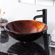 DIY Vintage Round Vessel Tempered Glass Bathroom Sink