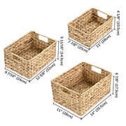 DIY Set(3) Wicker Baskets Storage Under Shelf Basket 14", 13", 11"
