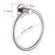 DIY Wall-Mounted Stainless Steel Towel Ring Chrome Finish