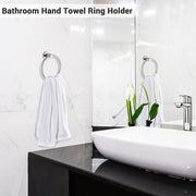 DIY Wall-Mounted Stainless Steel Towel Ring Chrome Finish