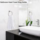 DIY Wall-Mounted Stainless Steel Towel Ring Chrome Finish