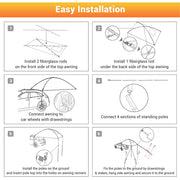 DIY Tailgate Awning SUV Truck Beach Canopy