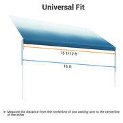 DIY Slide Out Awning Replacement RV Trailer 16ft (15'2"x8')