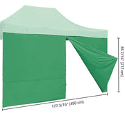 10x15 Canopy Tent Side with Zipper (15'x7', CPAI-84, UV50+)