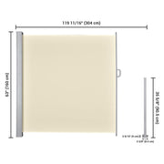 DIY Retractable Side Awning Privacy Screen Shade 5x10ft(1.6x3m)