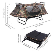 DIY Cot Tent Folding Off the Ground Tent with Fly 2-Legs