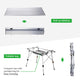 DIY Foldable Camping Table Lightweight 35"x20"x(17" to 26")