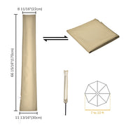 DIY Outdoor Patio Umbrella Cover for 10ft Umbrellas Red/Tan