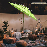 DIY 9 Foot Tilting Patio Umbrella with Light 3-Tiered
