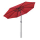 DIY 10 ft Tilting Outdoor Patio Umbrella 220g Yarn-dyed Canopy UV50+