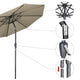 DIY 10 ft Tilting Outdoor Patio Umbrella 220g Yarn-dyed Canopy UV50+