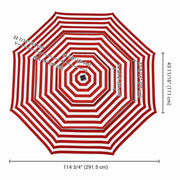 DIY 10 ft Patio Umbrella Replacement Canopy 8-Rib 3-Tiered