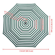 DIY 10 ft Patio Umbrella Replacement Canopy 8-Rib 3-Tiered