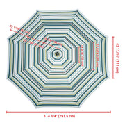 DIY 10 ft Patio Umbrella Replacement Canopy 8-Rib 3-Tiered