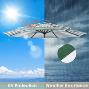 DIY 9 ft Patio Umbrella Replacement Canopy 8-Rib 3-Tiered