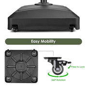DIY 143 lb Umbrella Weight with Wheels for 1 7/8" Poles