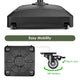 DIY 143 lb Umbrella Weight with Wheels for 1 7/8" Poles