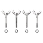 M6 Wing Bolt Butterfly Bolt & Nut 4ct/Pack 63mm