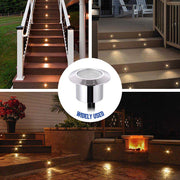 10 Pack Round Recessed Deck Step Light