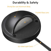DIY 12 Pack Round Deck Step Light Warm White 12-24V