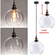 DIY Pendant Light Glass Global Shade 9 4/5 in