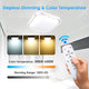 DIY Kitchen Ceiling Light Dimmable Square Flush Mount Remote 36W 15in