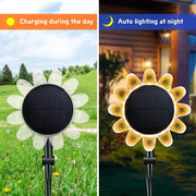 Solar Sunflower Yard Light RGB for Garden Fence Pool