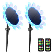 Solar Sunflower Yard Light RGB for Garden Fence Pool