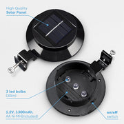 DIY Dusk to Dawn Wireless Solar LED Lights Waterproof 6ct/Pack