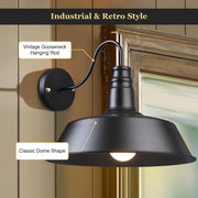 DIY Industrial Barn Style Light Wall Lamp Black 14 in