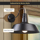 DIY Industrial Barn Style Light Wall Lamp Black 14 in