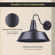 DIY Industrial Barn Style Light Wall Lamp Black 14 in