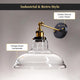 DIY Vintage Barn Style Wall Lamp Clear Glass Shade 11 in