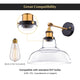 DIY Vintage Barn Style Wall Lamp Clear Glass Shade 11 in