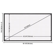 DIY Projector Screen Movie TV Home Theater Matte White 72"-120" 16:9