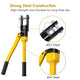 16-Ton Hydraulic Cable Wire Crimp Tool with 11 Dies