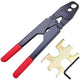 1/2" & 3/4" Pex Crimp Tool with Gauge Red