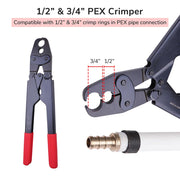 DIY 1/2" & 3/4" Pex Crimp Tool with Gauge Red