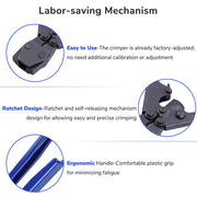 DIY 3/8" 1/2" 5/8" 3/4" 1" Pex Clamp Tool Kit Blue