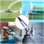 DIY 3/8" 1/2" 5/8" 3/4" 1" Pex Clamp Tool Kit Blue