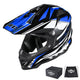 DIY Dirt Bike Helmet Mens Full Face MX Helmet DOT Black Blue