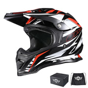 DIY Womens Motocross Helmet Full Face DOT Black Red