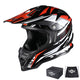 DIY Womens Motocross Helmet Full Face DOT Black Red