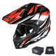 DIY Womens Motocross Helmet Full Face DOT Black Red