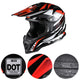 DIY Womens Motocross Helmet Full Face DOT Black Red